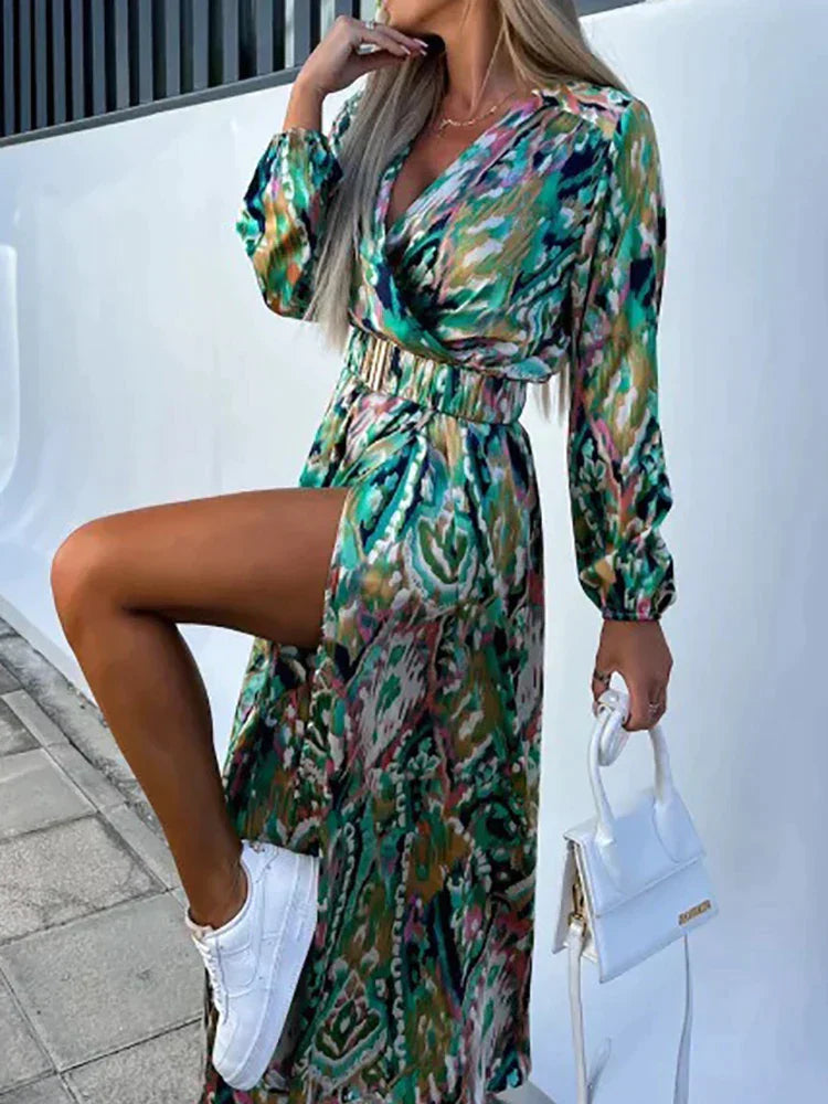 Avalon - Boho Maxi V-hals Jurk