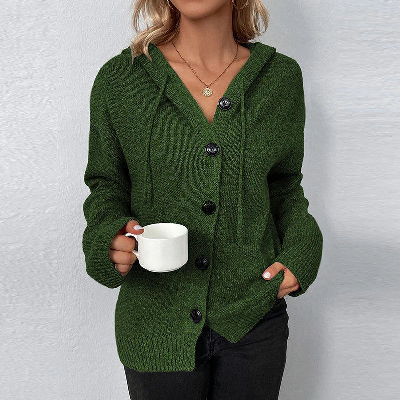 Bo – dikgebreid cardigan-vest met capuchon