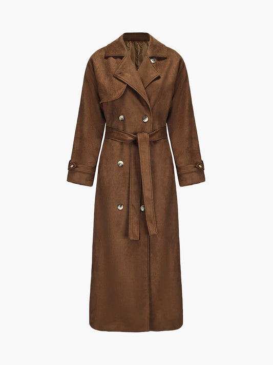 Paris - Luxe Faux Suède Trenchcoat