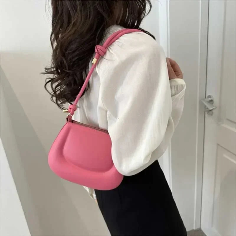 Lina – retro crossbody tas van pu leer met verstelbare riem