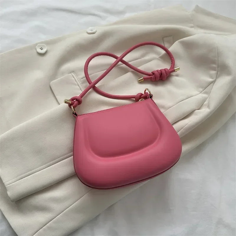Lina – retro crossbody tas van pu leer met verstelbare riem