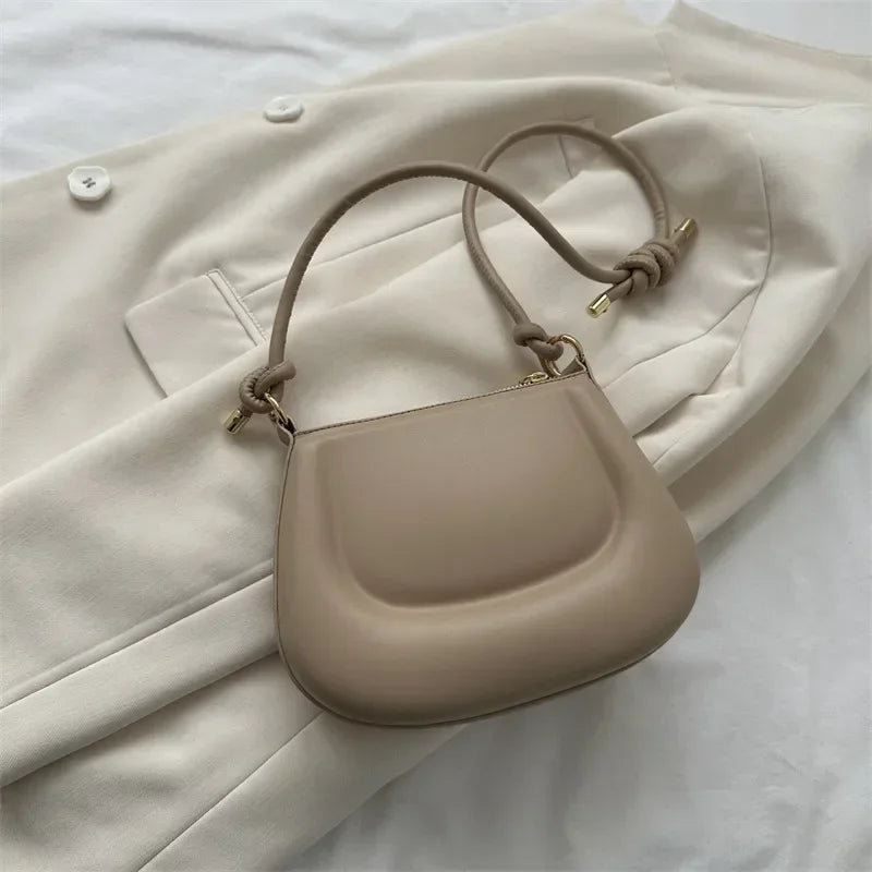 Lina – retro crossbody tas van pu leer met verstelbare riem