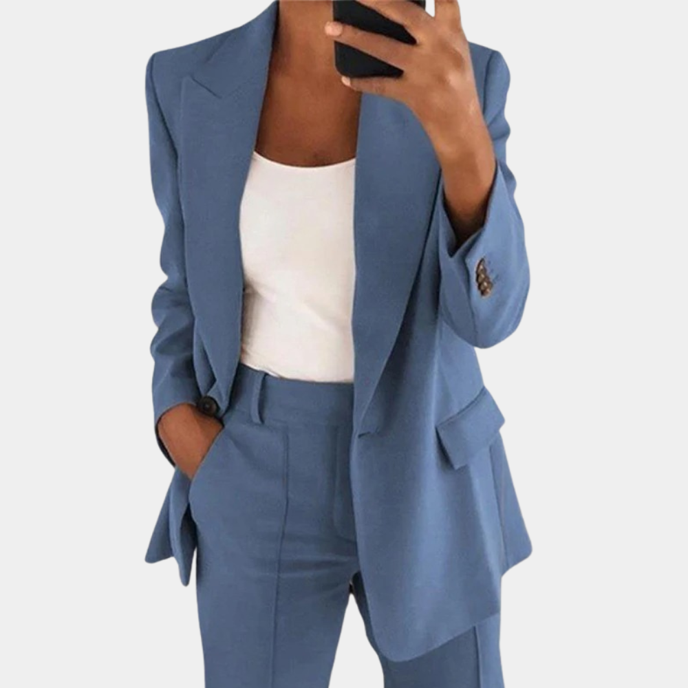 Yara – casual getailleerde blazer van ademend materiaal