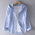 blouse met capuchon en knoopsluiting