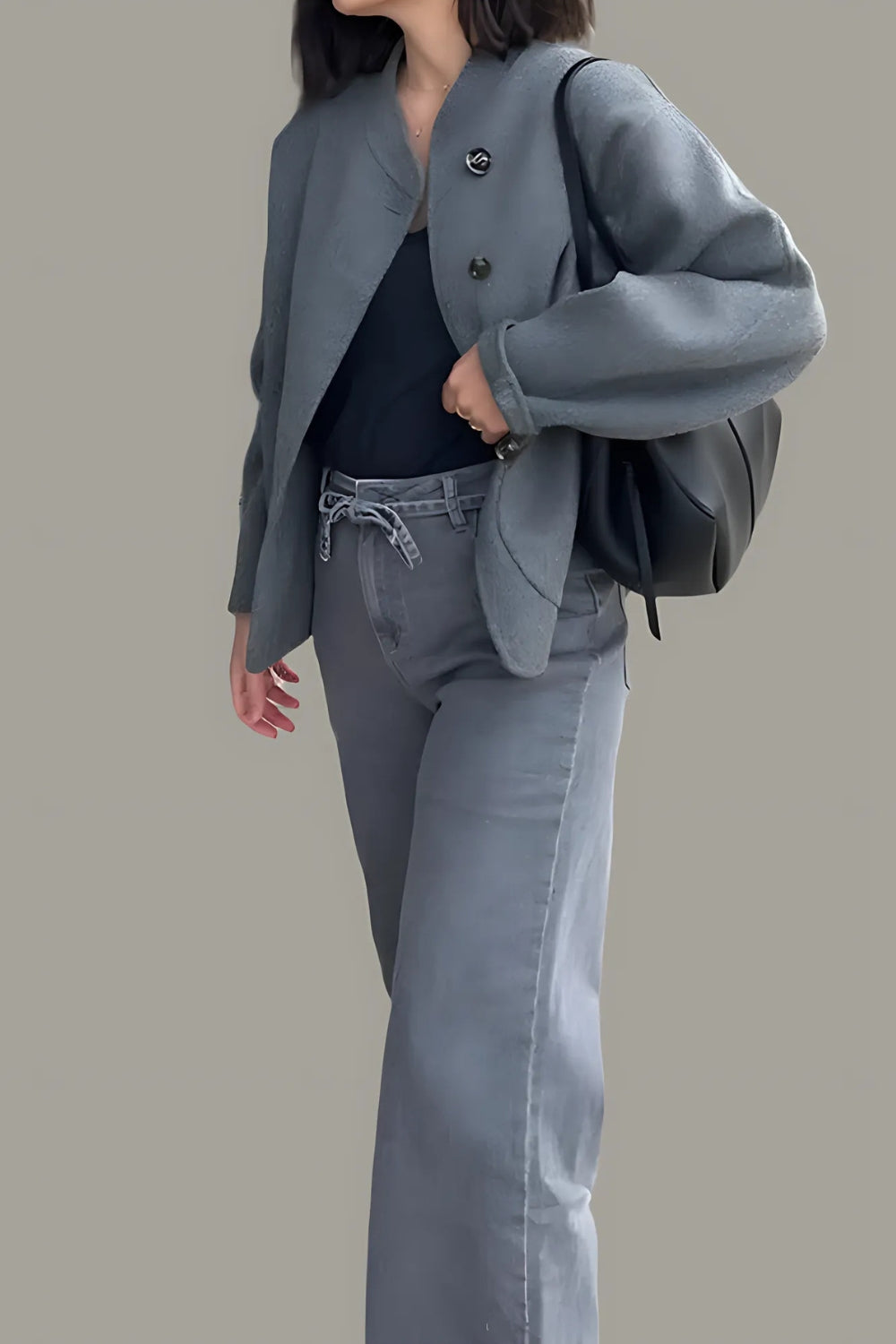 Sera – korte wollen jas met klassieke details