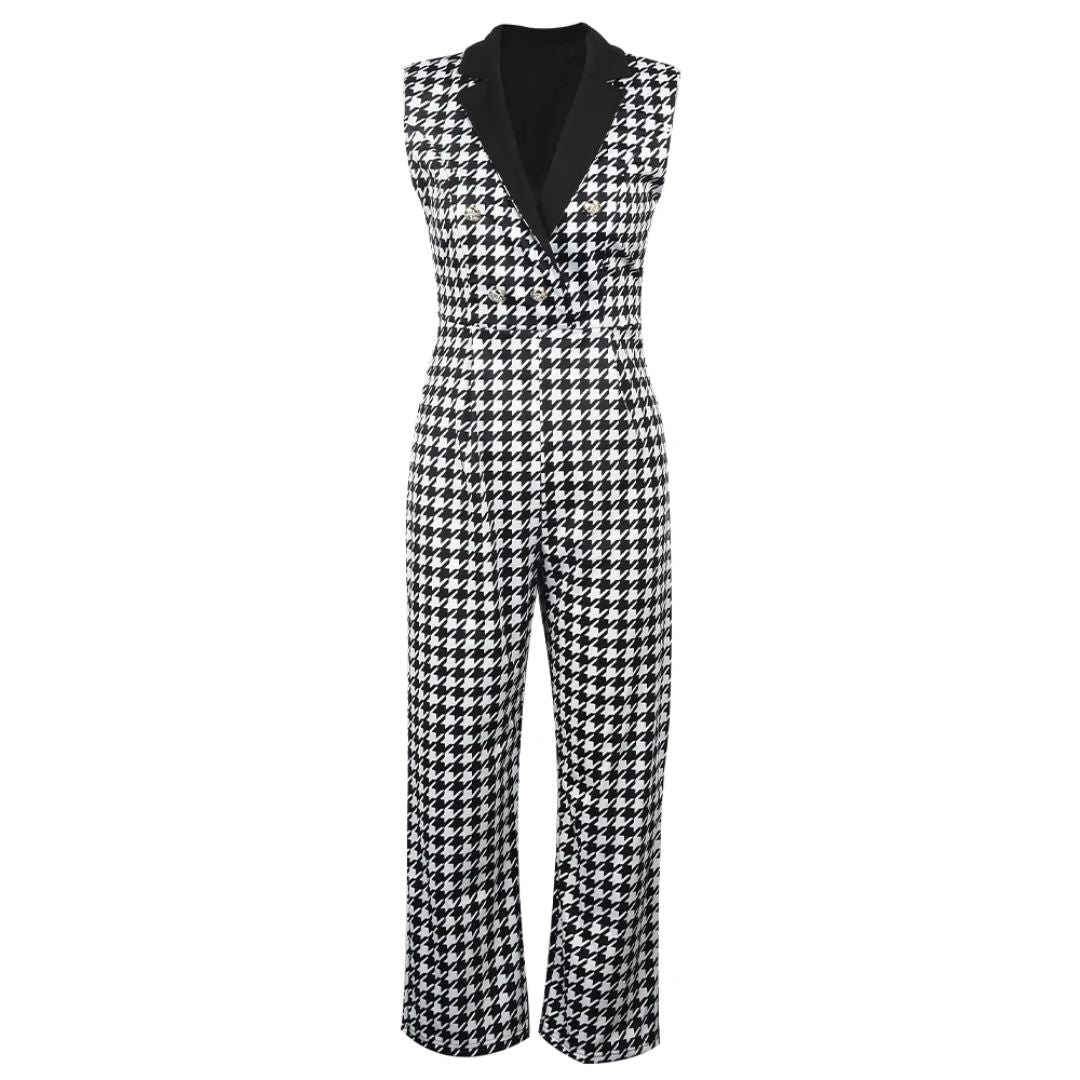 Aliah – Retro Jumpsuit met wijde broekspijpen