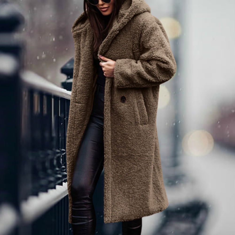 Élodie – lange oversized trenchcoat met zachte voering