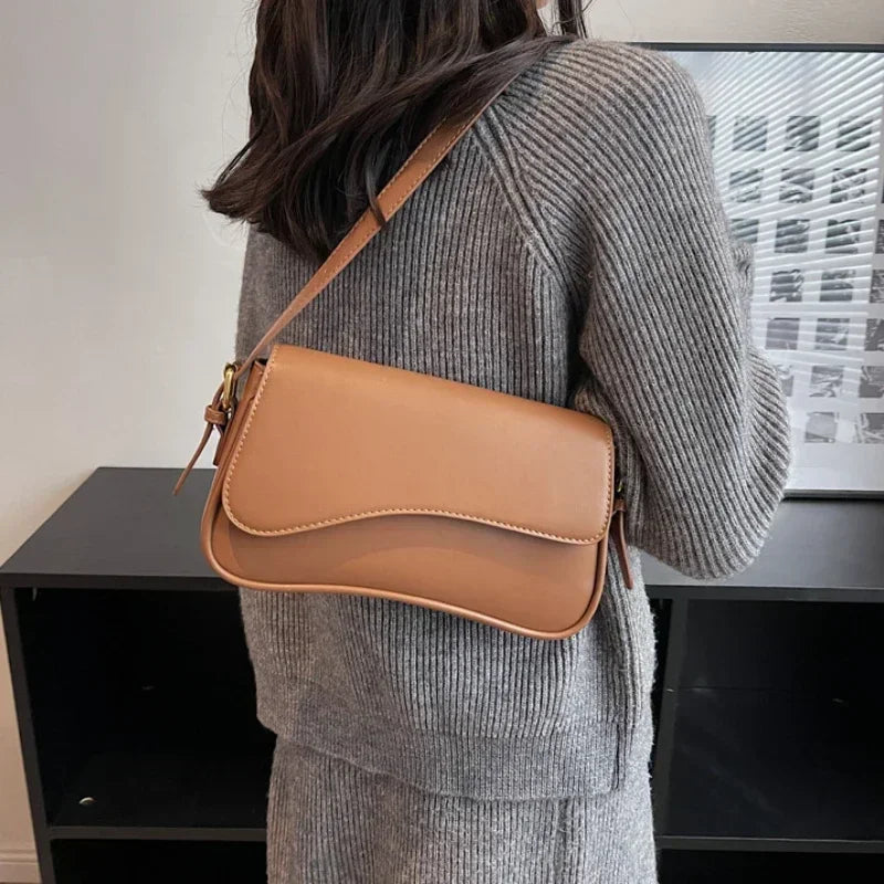 Isabelle – vintage crossbody tas van pu leer met klassieke details