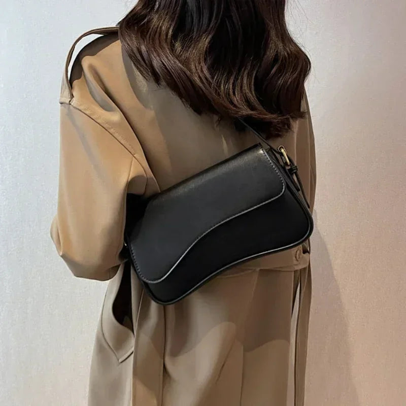 Isabelle – vintage crossbody tas van pu leer met klassieke details