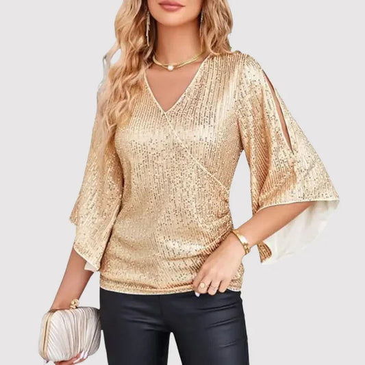 Nora – Luchtige top met glinsterende details