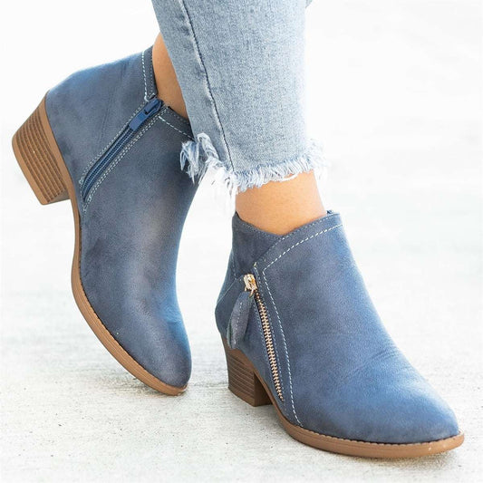 Alina – dames ankle boots van PU-leer met stevige zool