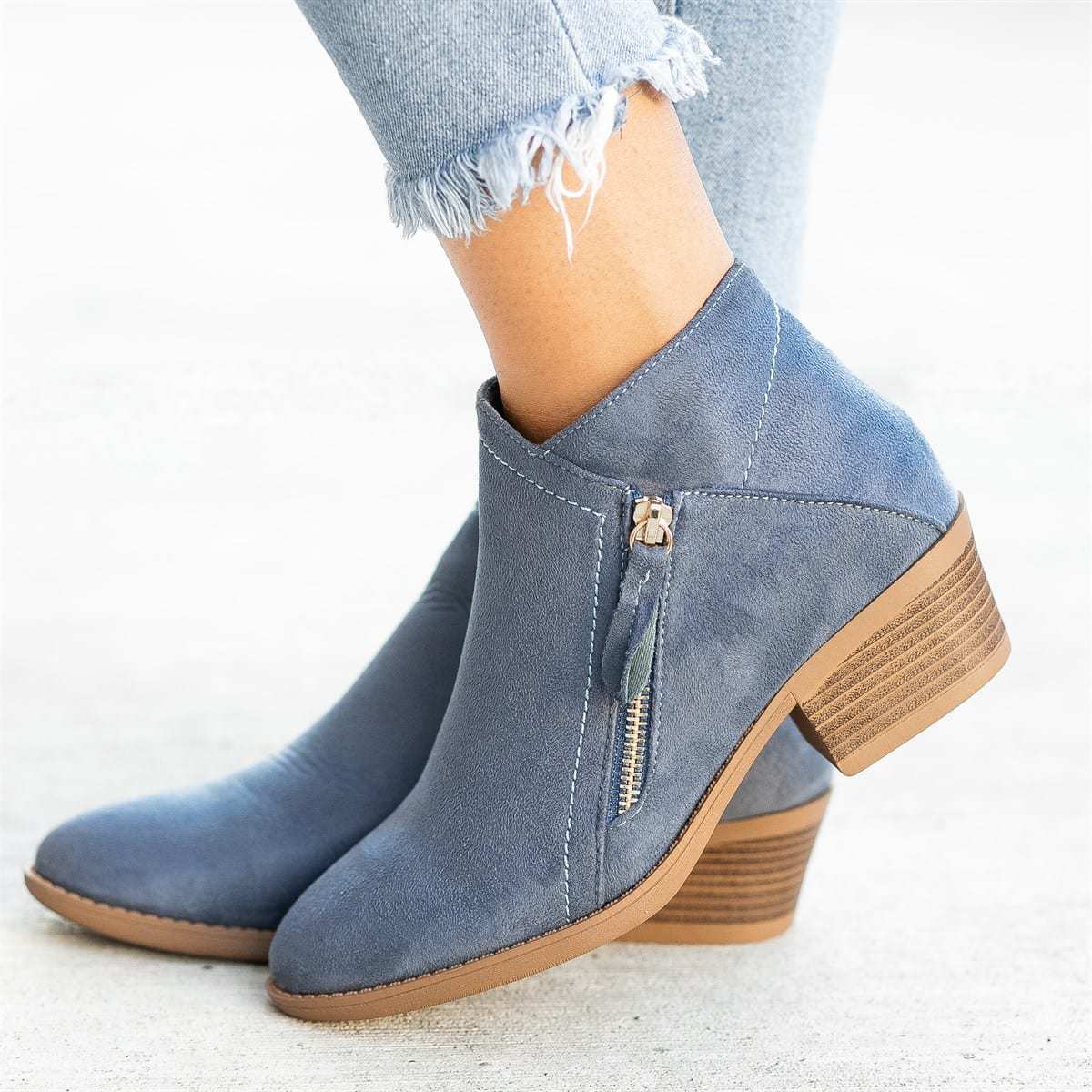 Alina – dames ankle boots van PU-leer met stevige zool