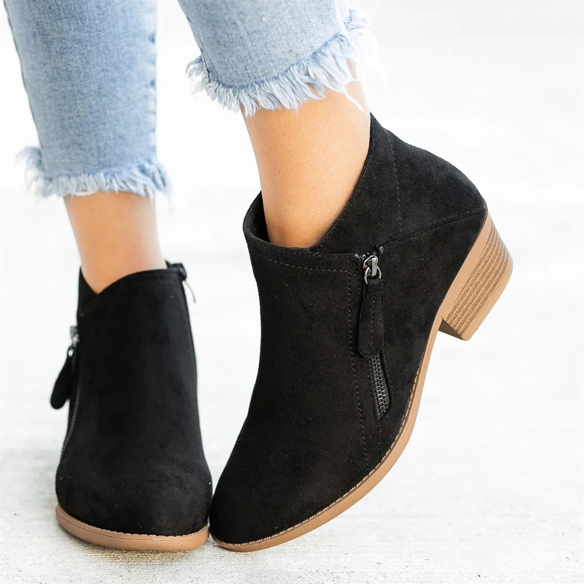 Alina – dames ankle boots van PU-leer met stevige zool