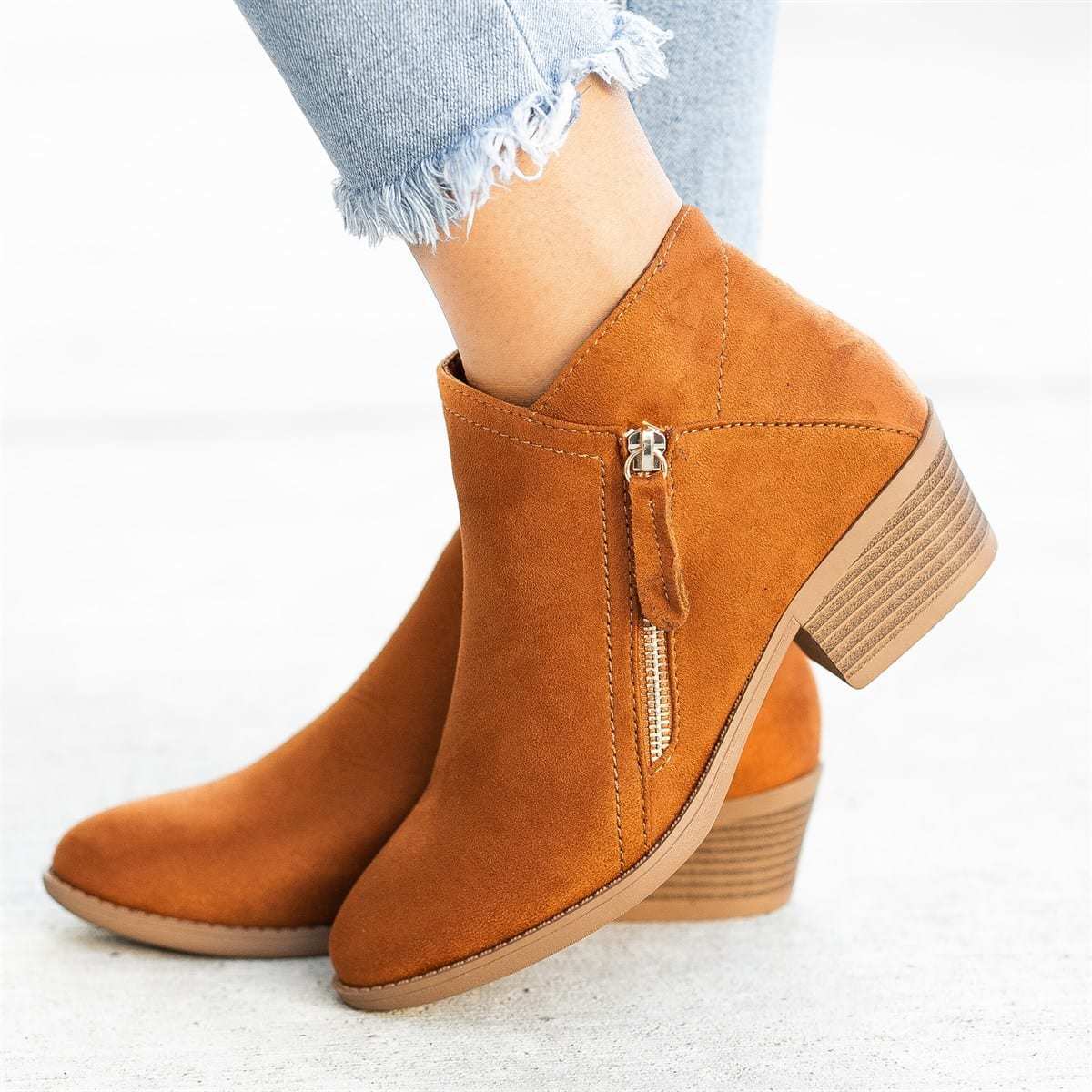 Alina – dames ankle boots van PU-leer met stevige zool