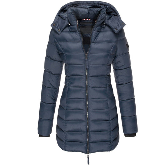 Mara – dames winterjas van polyester met capuchon en isolerende voering