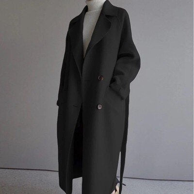 Alyssa – trenchcoat met knopen en lang model