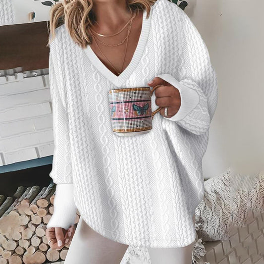 Ayla – oversized gebreide trui van polyester