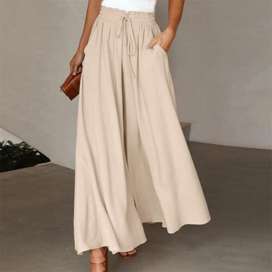 Livia – Linnen Maxi Rok Met Elastische Taille