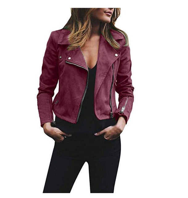 Ava  – Vintage Leren Jas Met Revers