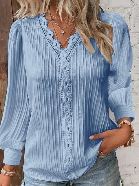 Ella – Luchtige Katoenen blouse Met Kanten Details