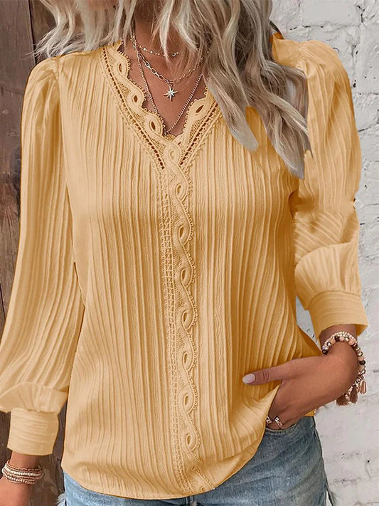 Ella – Luchtige Katoenen blouse Met Kanten Details