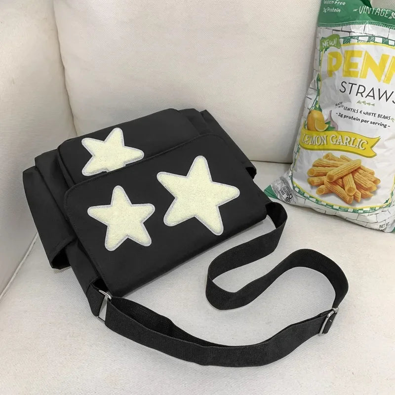Nina – ruime crossbody tote tas met sterrenprint