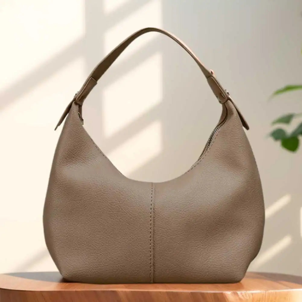 Lea – Vintage Schoudertas Van Pu Leer Met Metalen Accenten