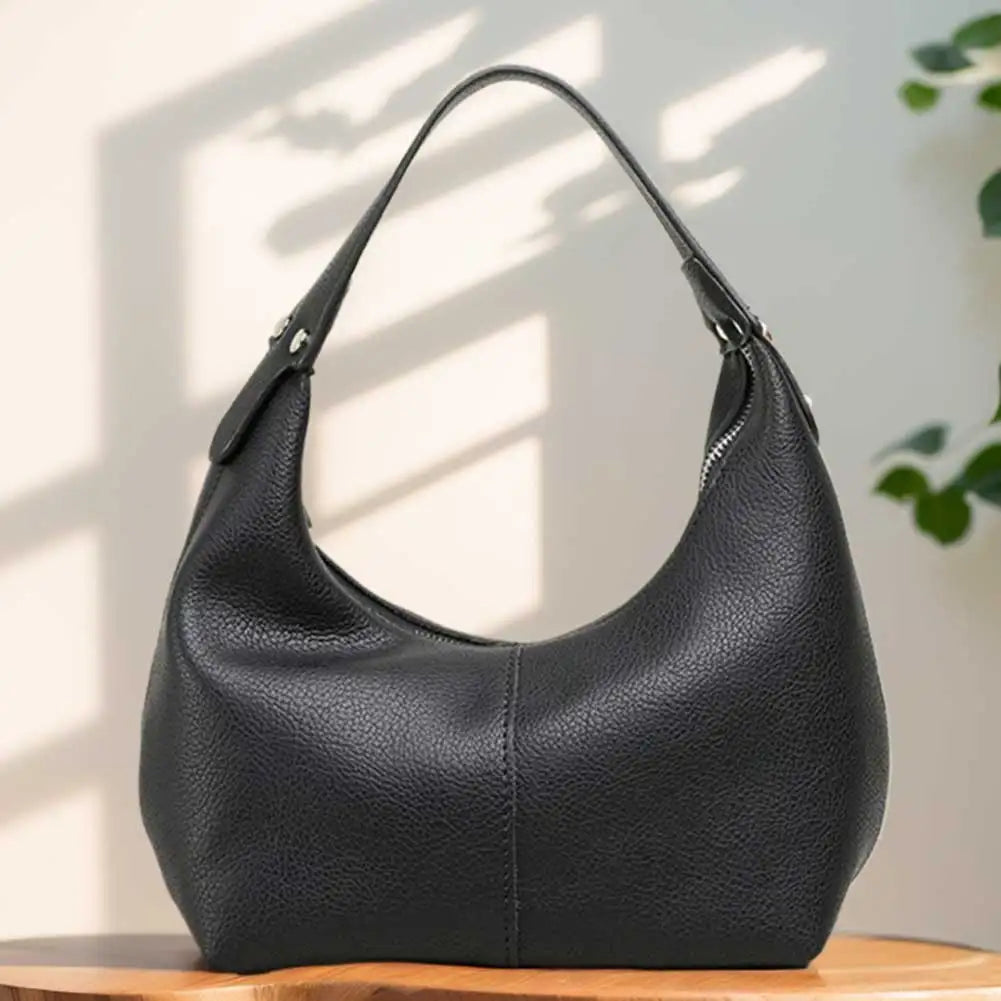 Lea – Vintage Schoudertas Van Pu Leer Met Metalen Accenten