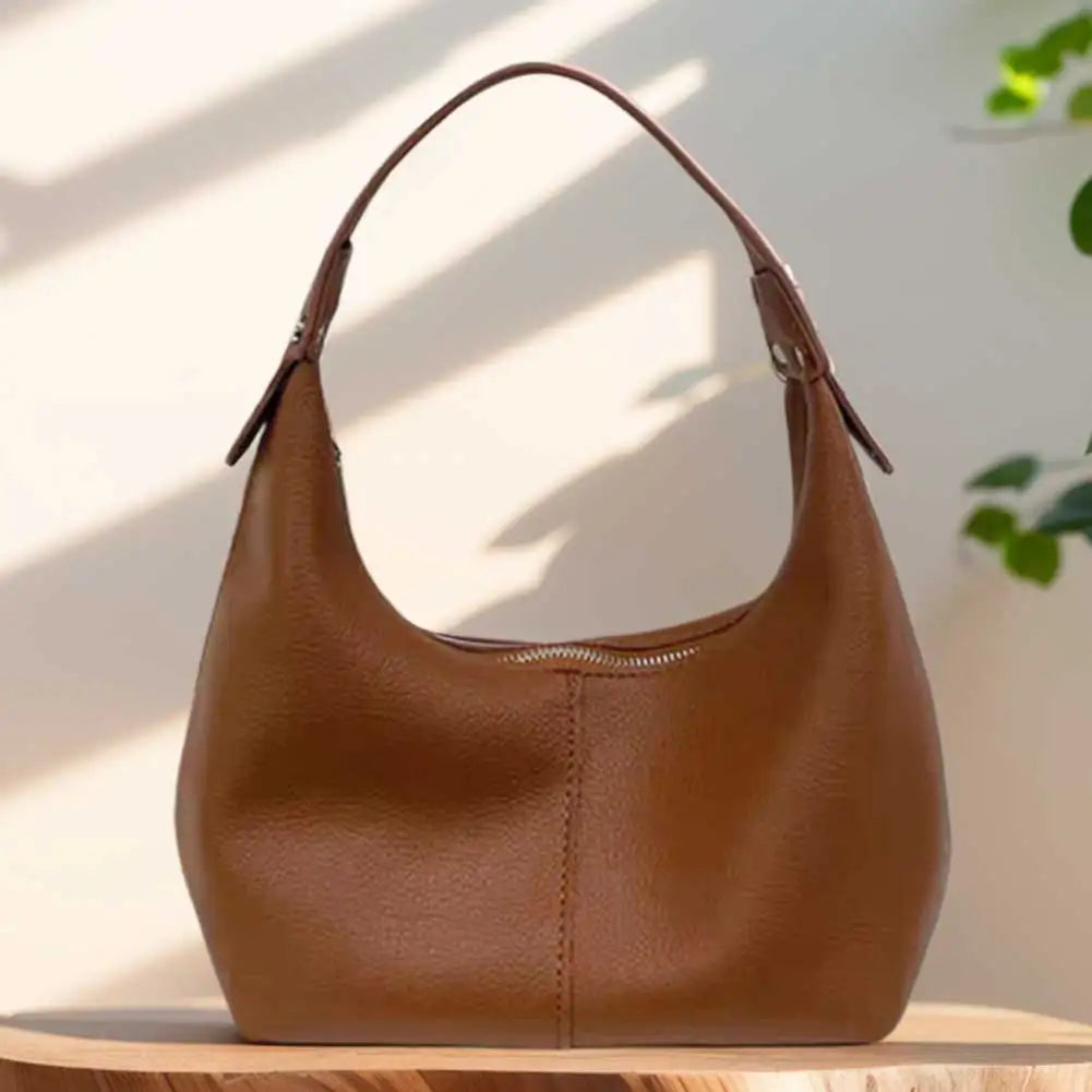 Lea – Vintage Schoudertas Van Pu Leer Met Metalen Accenten