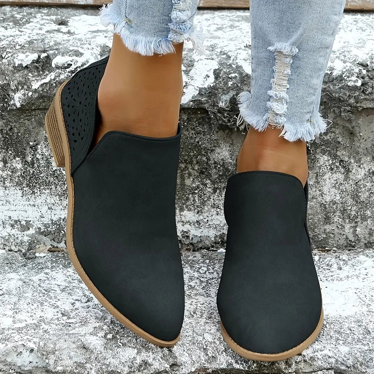 Noëlle – Comfortabele Leren Dames Schoenen Met Lage Hak