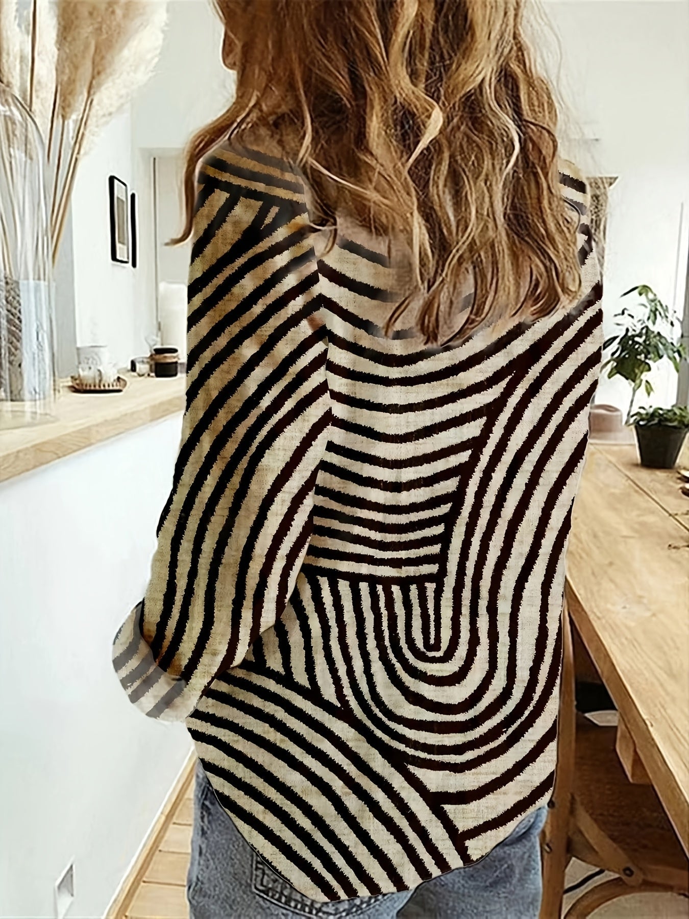 Nina – Oversized dames zomer blouse met zebra print