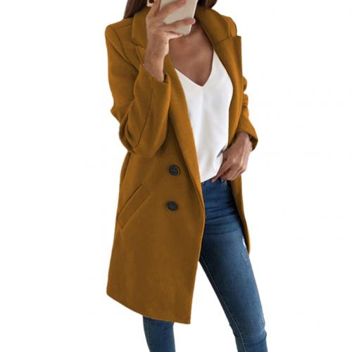 Elena – lange dames trenchcoat met blazerdesign