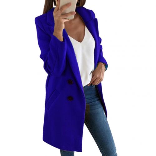 Elena – lange dames trenchcoat met blazerdesign