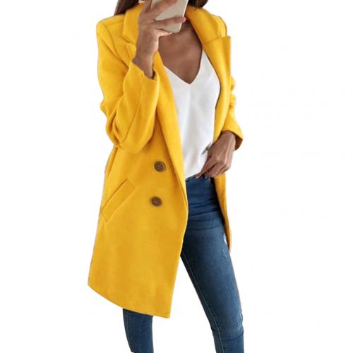 Elena – lange dames trenchcoat met blazerdesign
