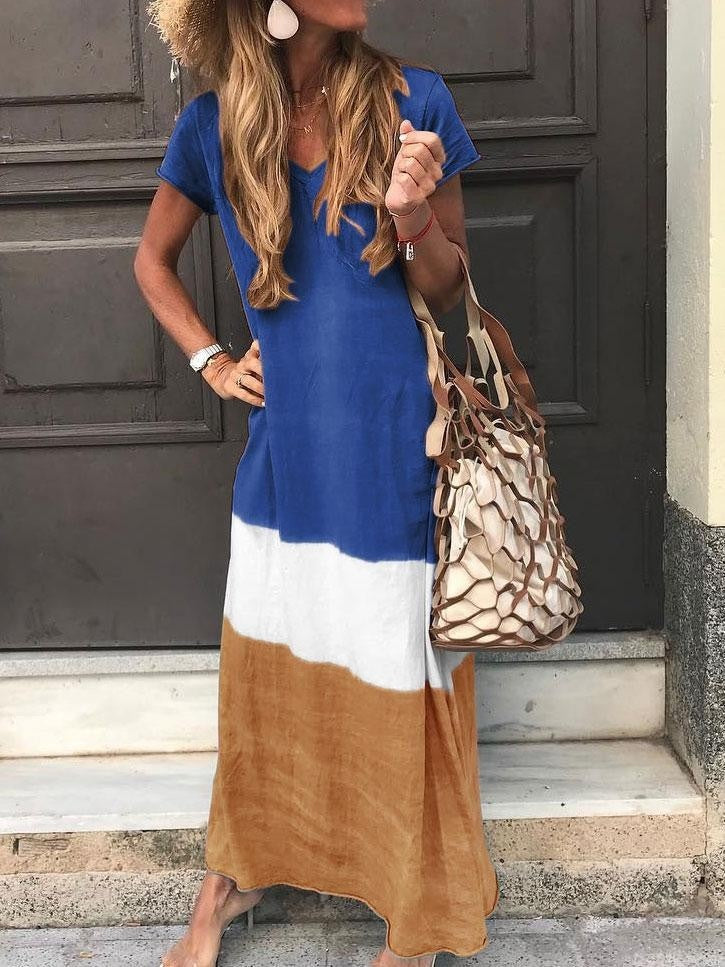 Mowa – Maxi zomerjurk met patchworkprint
