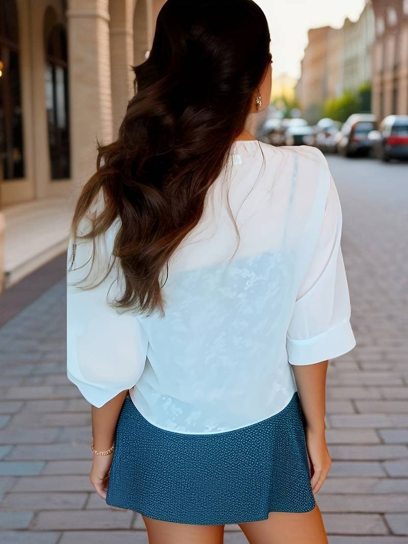 Sofia - Luchtige Cropped Cardigan Top