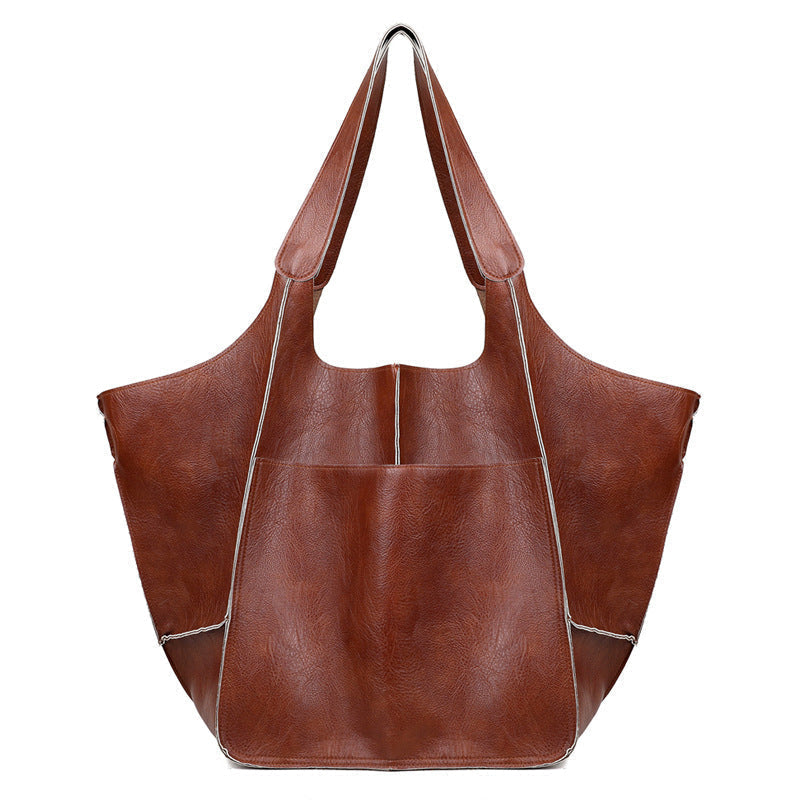 Maya – Oversized Damestas Van Leer Met Dubbele Schouderbanden