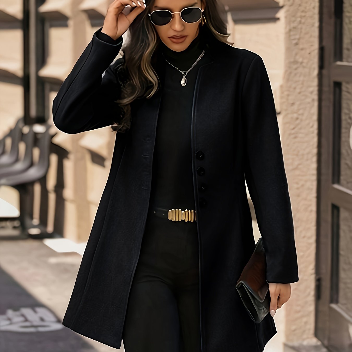 Fleur – dames blazer in geweven stof met reverskraag en knoopsluiting
