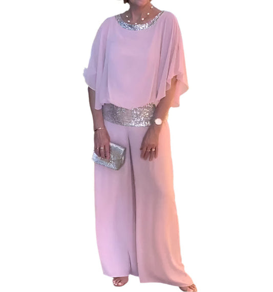 Fay – Polyester zomer set met wijde broekspijpen en aansluitende top