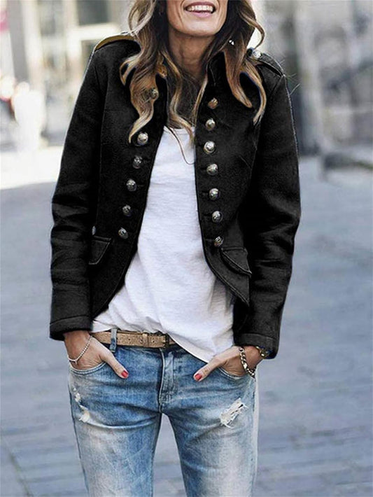 Céline – dames jacket van geweven stof met knoopsluiting