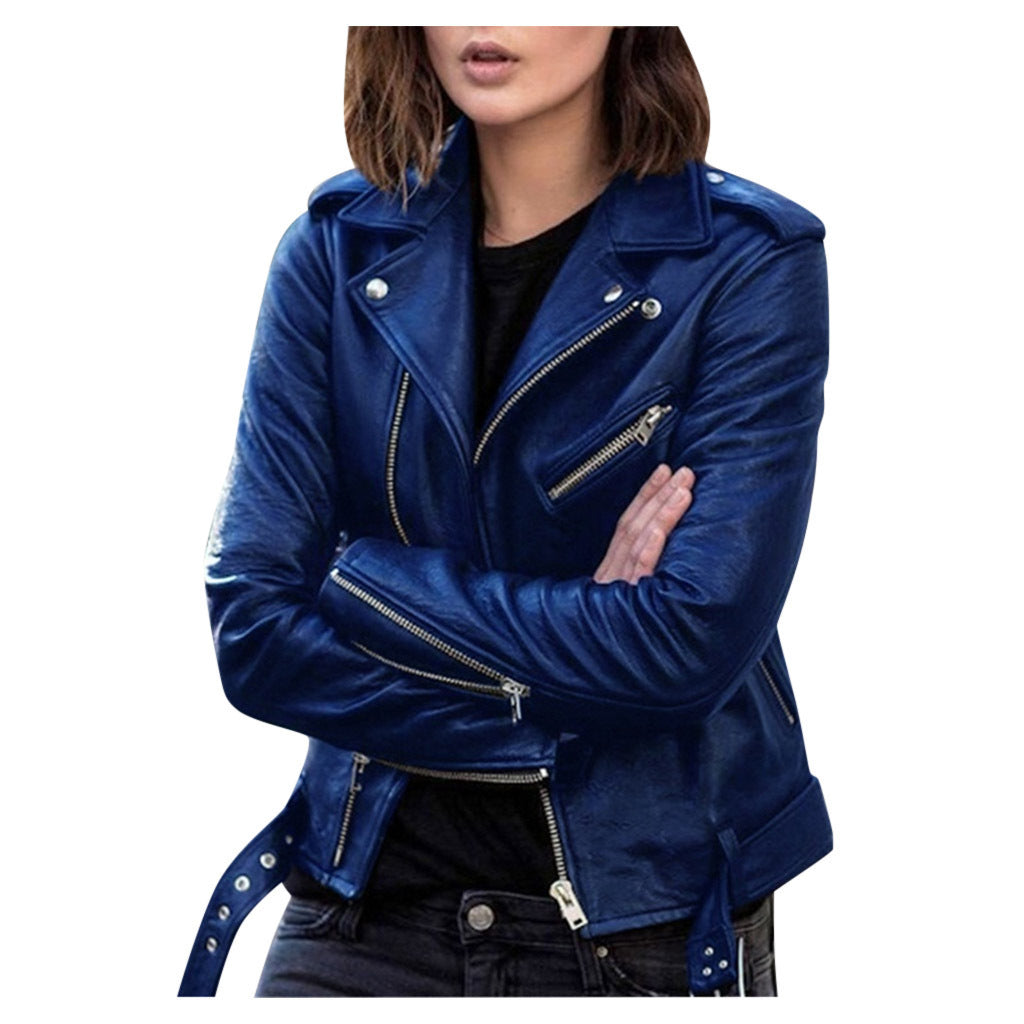 Élise – vintage leren jacket met ritssluiting