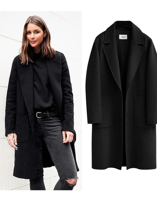 Camille – Oversized Trenchcoat Met Knielengte En Lange Mouwen