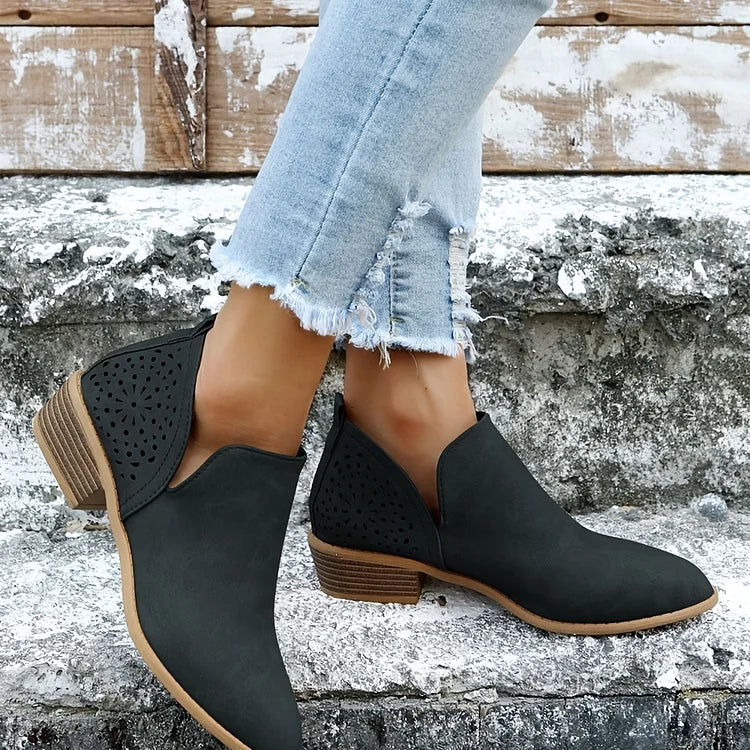 Noëlle – Comfortabele Leren Dames Schoenen Met Lage Hak
