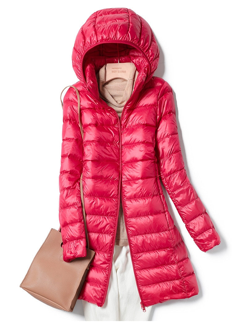 Doria – ultra light casual winterjas met lange mouwen