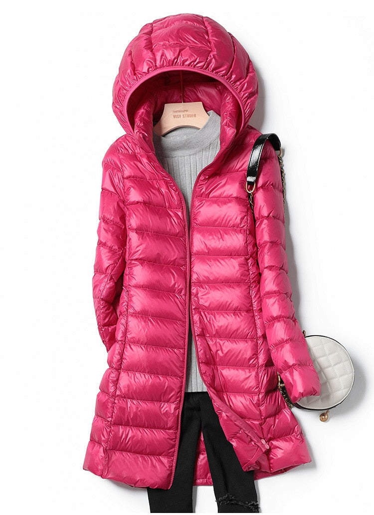 Doria – ultra light casual winterjas met lange mouwen