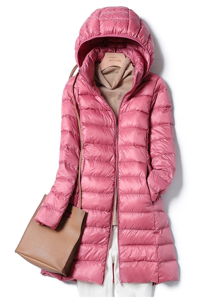 Doria – ultra light casual winterjas met lange mouwen