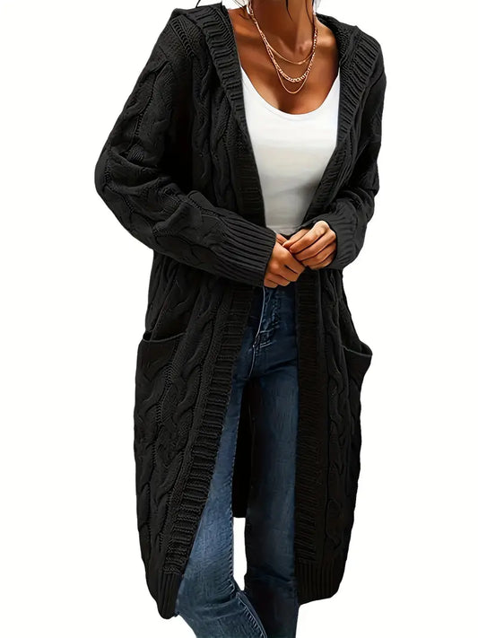 Femke – oversized lange hooded cardigan-vest