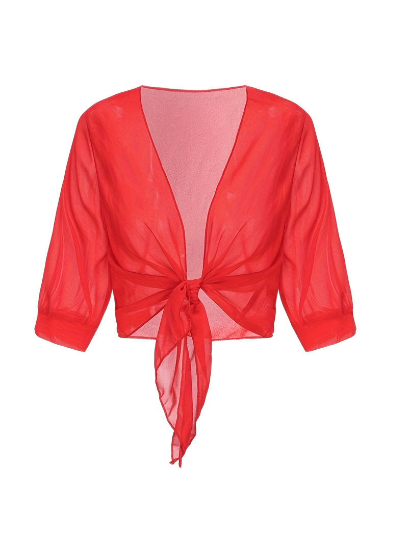 Sofia - Luchtige Cropped Cardigan Top