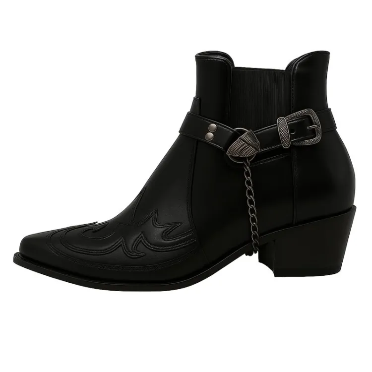 Noor – dameslaarzen met stevige zool en enkelhoog design