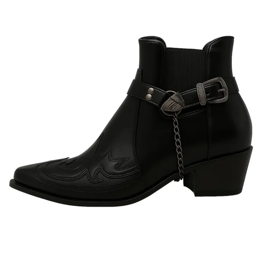 Noor – dameslaarzen met stevige zool en enkelhoog design